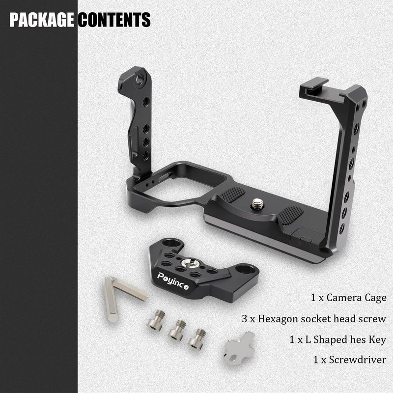 Camera Cage with Standard Cold Shoe for SonyFX3/FX30 Camera etc– Black