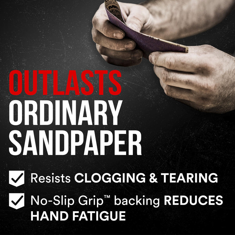 3M Advanced Sandpaper, 20-Pack, 150 Grit, 3M Pro Grade Precision, Features No-Slip Grip Backing, 9-in x 11-in, for Sanding Wood, Drywall, Metal, Can be Used on Wet/Dry Surfaces. ‎26150CP-P-G, 2-Pack 2-Pack (40 Sheets)