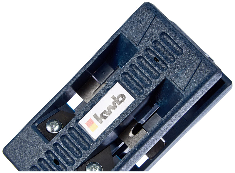 kwb double-sided edge cutter (2 length cutters and 4 bevel knives, 40 mm in blue)