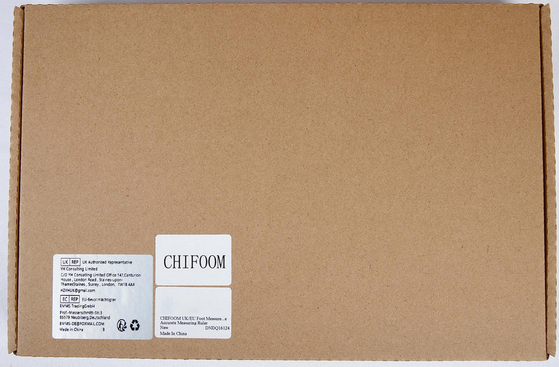 CHIFOOM 2-piece foot measuring device set, shoe size table, shoe size measurement with 1 measuring tape, feet measuring device, children, adults, foot meter, shoe measuring device for determining women's, men's, children's feet