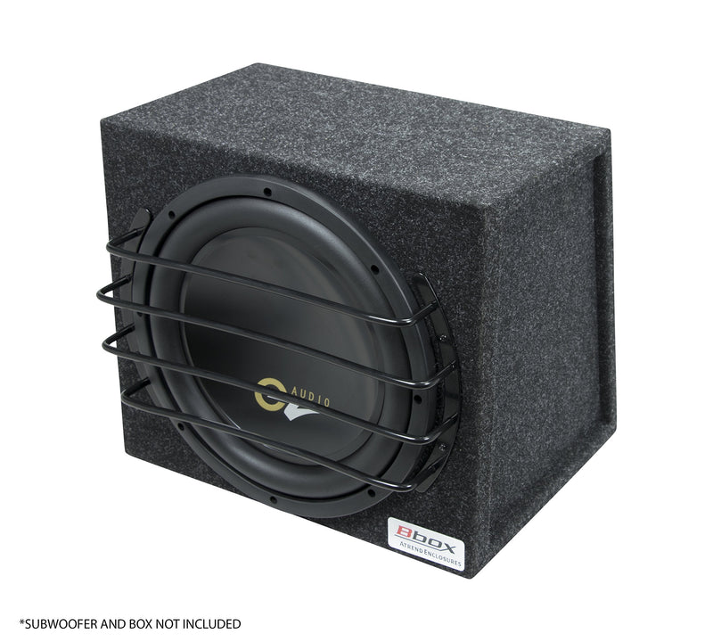 Bbox 10-inch Heavy-Duty Steel Black Bar Grill with Matte Black & Chrome Finish for Woofers - Fully Welded and Ready to Install with Screws - Engineered and Designed in The USA with 1.625" Clearance SINGLE 10"