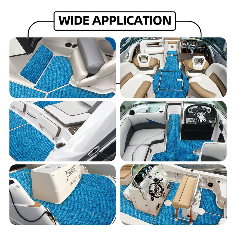 FOCEAN Boat Flooring EVA Foam Boat Decking Marine Flooring Camo Self-Adhesive Marine Mats for Jon Boats Bass Boat Kayak RV 94.5"x15.7", Blue Camo 94.5" x 15.7"
