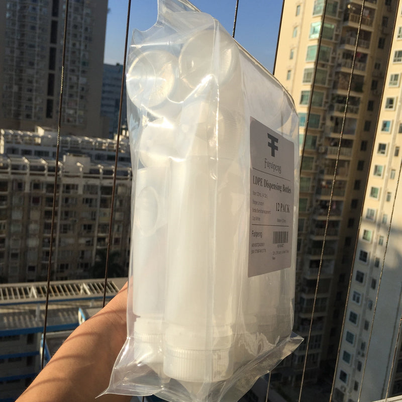 120mL LDPE Unicorn Plastic Thin Tip Dropper Bottles 4oz Free Mini Funnel (12 Pack)