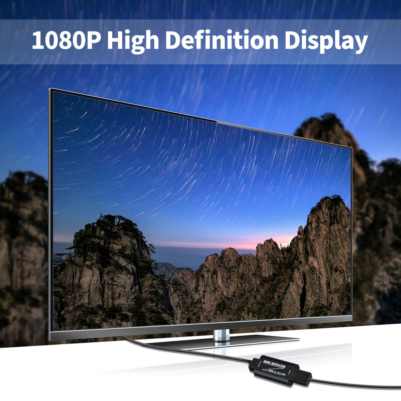 HDMI 2.0 Repeater 4K 60Hz hdmi Signal Booster Amplifier Extender No Power Required for TV/Laptop/PS4/DVD Plug and Play