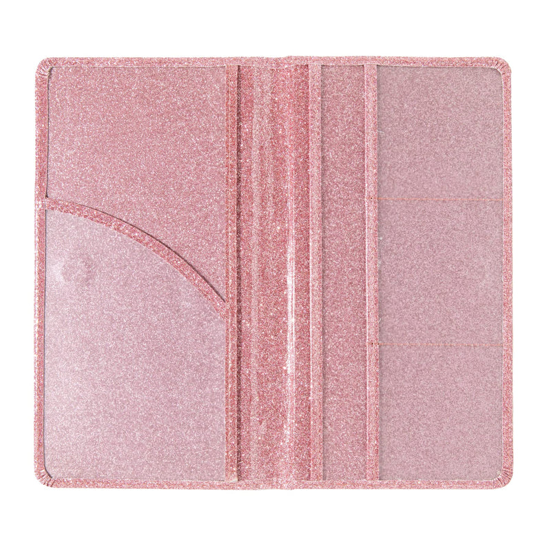 Car Registration and Insurance Holder Registration and Insurance Card Holder Car Essentials for Women Car Insurance and Registration Card Holder Men Pink Car Essentials (Bling Pink) bling pink