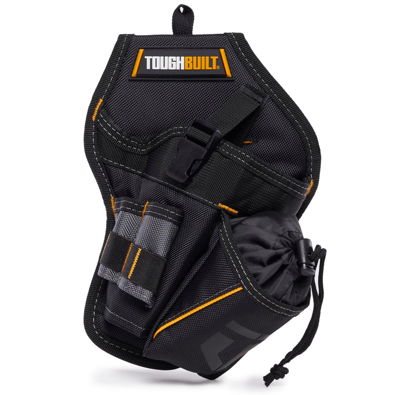 ToughBuilt - Utility Pouch, Heavy-Duty Tool Pouch with Multiple Pockets, Secure Attachment & Storage for Jobsite Use Drill Holster