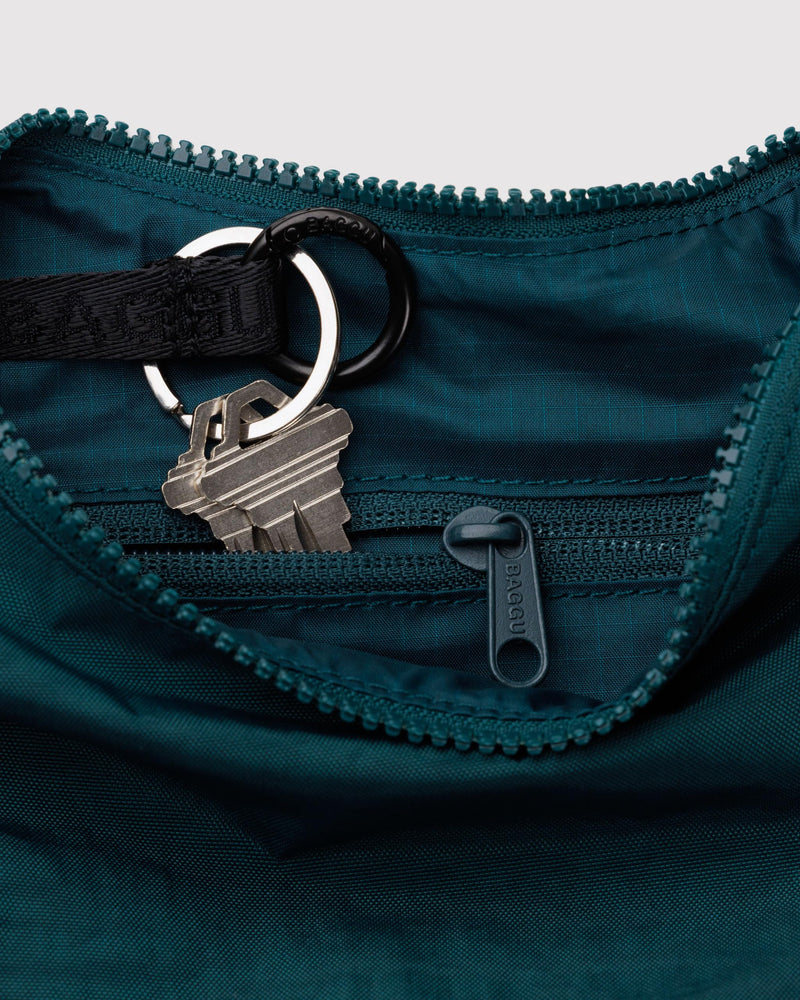 BAGGU Small Nylon Crescent Bag Deep Sea
