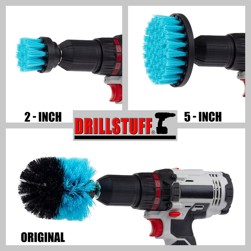 Aquatic Cleaning Supplies - Boat Cleaning Accessories - Hull Cleaning Brush Set - Boat Scrubbing Deck Brush - Spinning Drill Heads Brush Kit - Barnacle Removing Tool - Tank Cleaning Brushes - Aquatic Teal