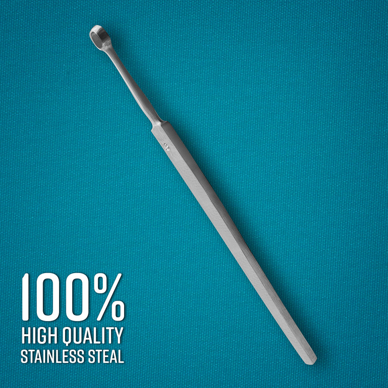 Fox Dermal Curette 3 mm Round Dermatology Scrape Instruments Stainless Steel