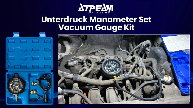 ATPEAM Vacuum Tester Fuel Pump Gauge Kit Carburetor Pressure Diagnostics