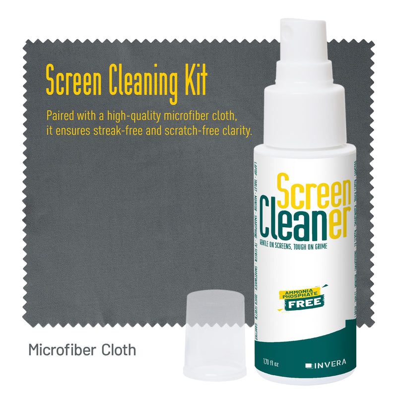 Screen Cleaner Spray with Microfiber Cloth, Laptop Cleaner, TV Screen Cleaner, Electronic & Lens Cleaner Spray - Versatile for Phones, Cameras, Computers, Eyeglasses (1) 1