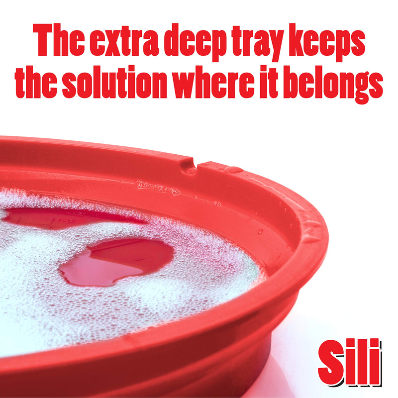 Sili Saw Blade Cleaner Tray, Collapsible Silicone Cleaning Tray for Saw Blades Up to 12 Inches in Diameter