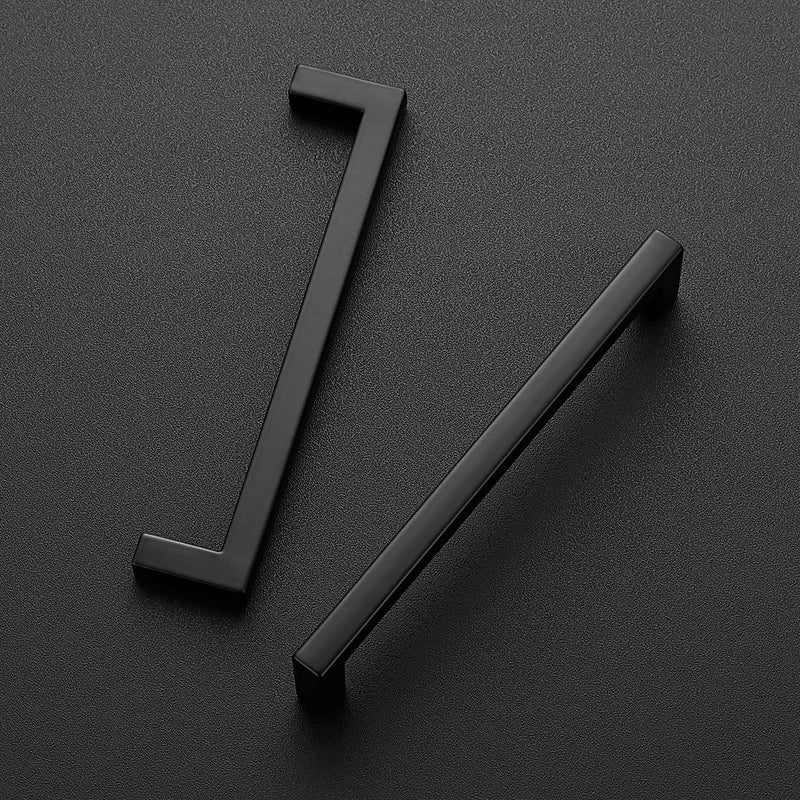 Ravinte 5 Pack Solid 5 Inch Center to Center Slim Square Bar Drawer Handles Kitchen Cabinet Handles Black Drawer Pulls Kitchen Cabinet Hardware Kitchen Handles Matte Black Cabinet Pulls
