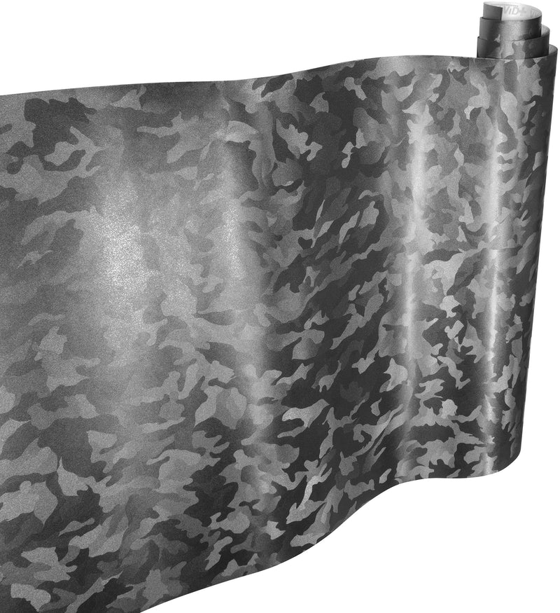 VViViD+ Stealth Medium Pattern Camouflage Vinyl Wrap Roll (1ft x 5ft, Ghost Metal) 1ft x 5ft