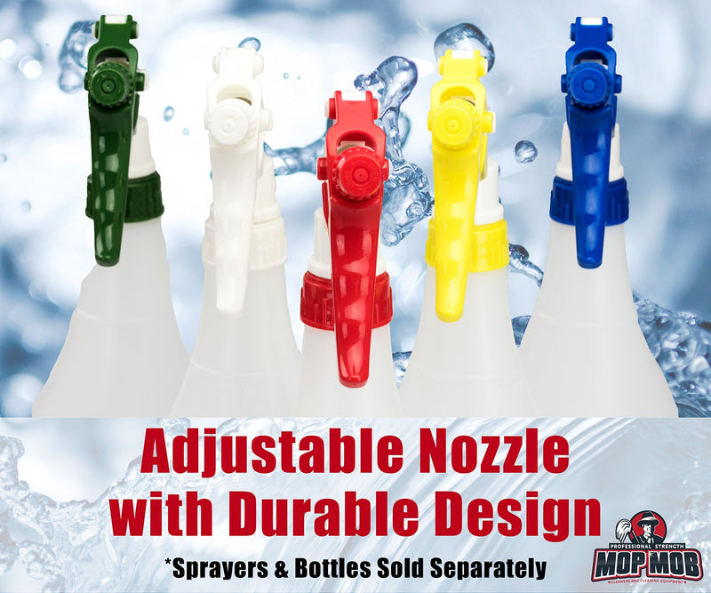 Leak-Free Chemical Resistant Spray Head and 32 oz Bottle 5 Pack Heavy-Duty Industrial Sprayer With Low-Fatigue Trigger and Nozzle for Auto/Car Detailing, Window Cleaning and Janitorial Supply