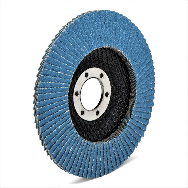 20 pieces/professional flap discs/blue/Ø 125 mm/mix pack (5 x grain 40-60 - 80-120 each) / stainless steel/grinding discs/lamella discs