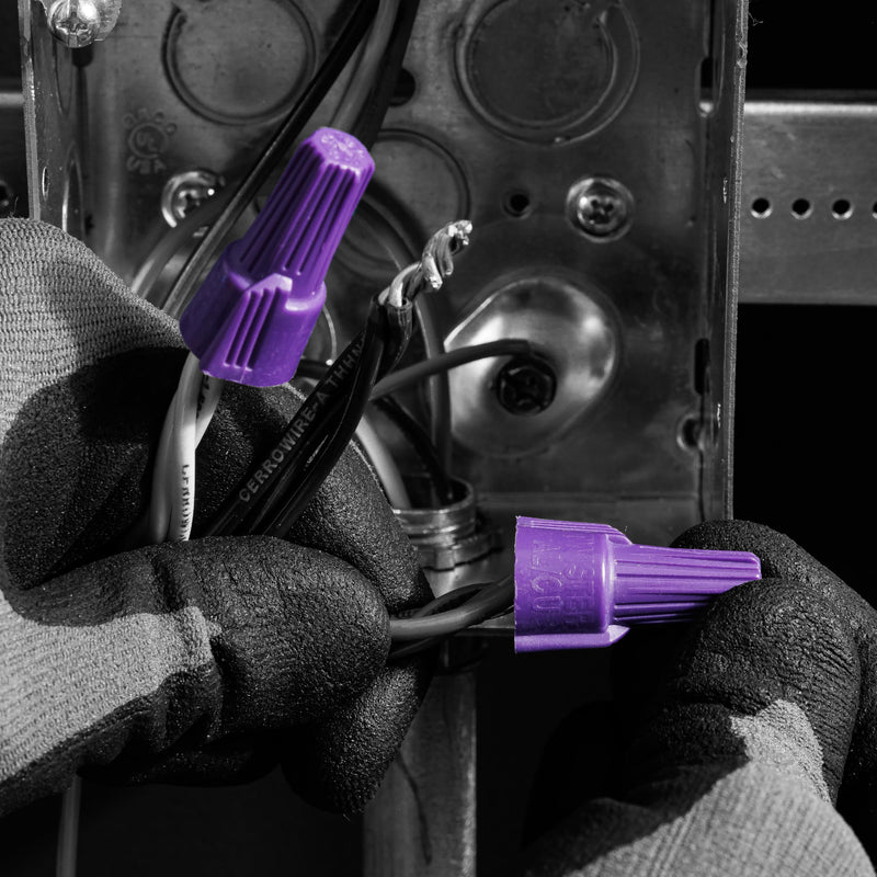 Ideal Electrical Twister Al/Cu (30-1765S) Purple Wire Connector, Bag of 10 — Aluminum-to-Copper Twist-On Wire Nuts with Antioxidant Filler Pack of 10