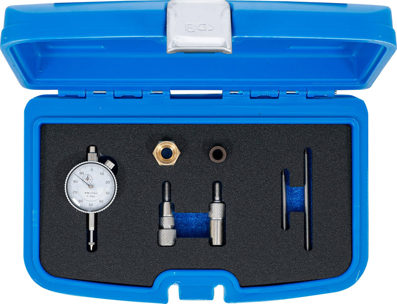 BGS OT- Gauge for Ignition Adjustment on Motorcycles,1 piece 8319 | 10 mm stroke, 1/100 mm division, adapter M10 x 1.0 and M14 x 1.25, 2 probe pin extensions OT dial indicator for ignition adjustment