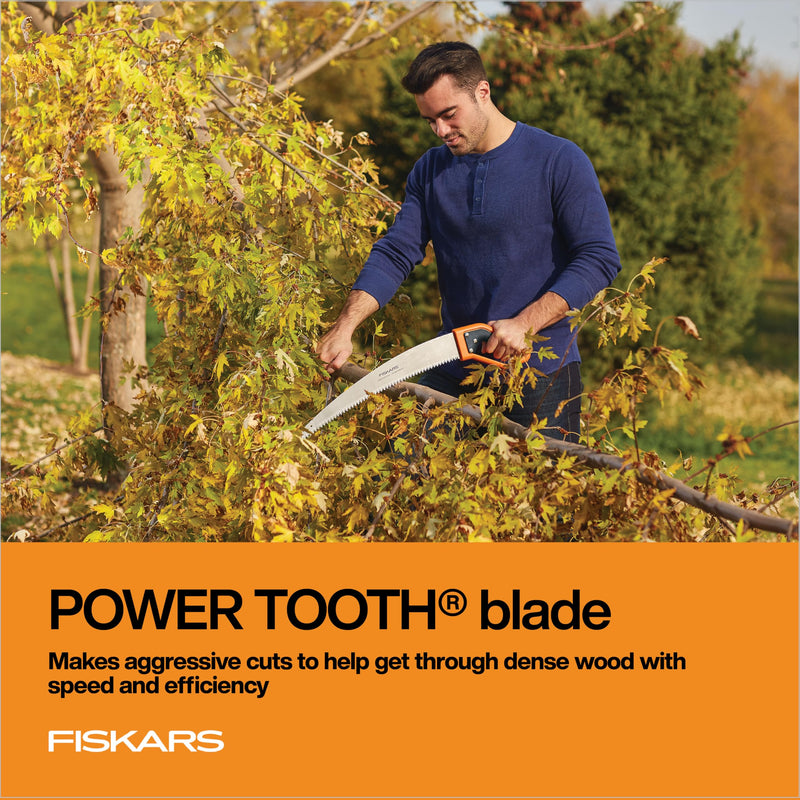 Fiskars Pruning Saw, Gifts for Dad, Tree Cutting Saw with Handle, 15", Black