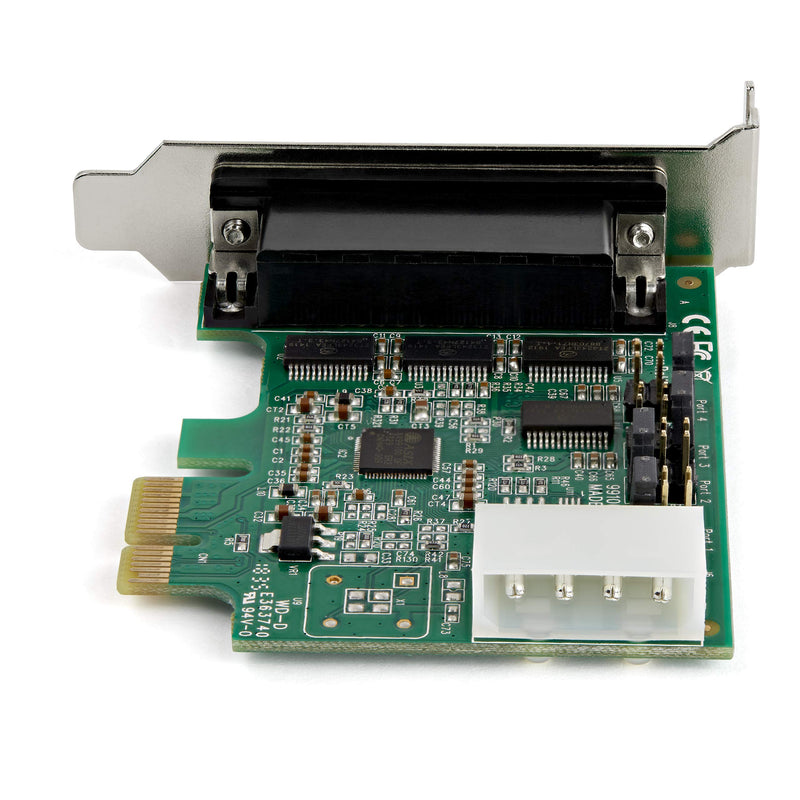 StarTech.com 4-port PCI Express RS232 Serial Adapter Card - PCIe RS232 Serial Host Controller Card - PCIe to Serial DB9 - 16950 UART - Low Profile Expansion Card - Windows & Linux , TAA (PEX4S953LP)
