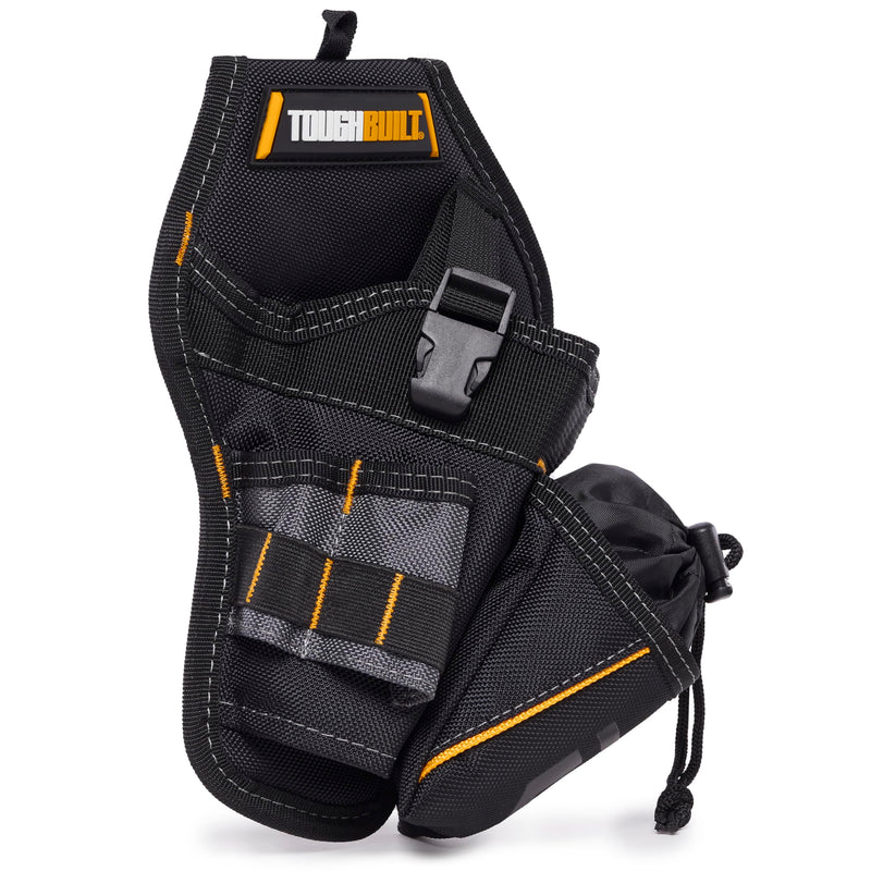 ToughBuilt - Utility Pouch, Heavy-Duty Tool Pouch with Multiple Pockets, Secure Attachment & Storage for Jobsite Use Drill Holster