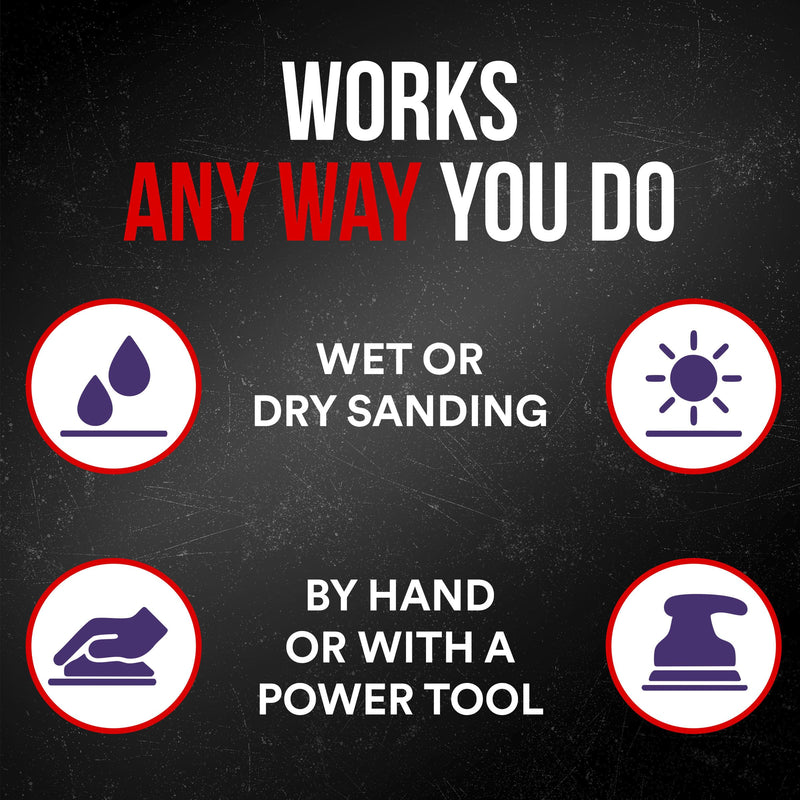 3M Advanced Sandpaper, 20-Pack, 150 Grit, 3M Pro Grade Precision, Features No-Slip Grip Backing, 9-in x 11-in, for Sanding Wood, Drywall, Metal, Can be Used on Wet/Dry Surfaces. ‎26150CP-P-G, 2-Pack 2-Pack (40 Sheets)