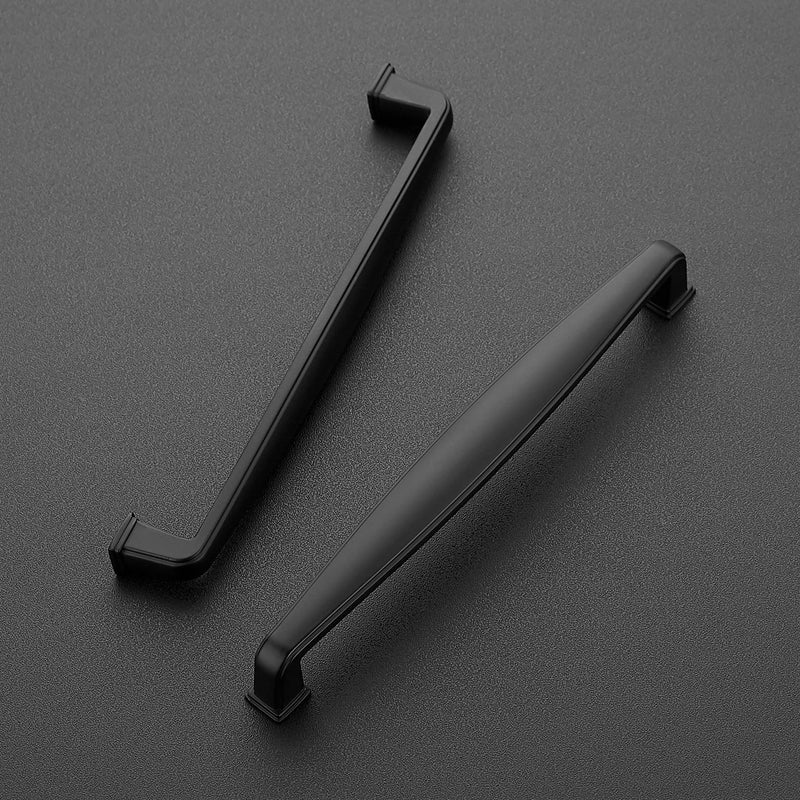 Ravinte Matte Black Cabinet Handles Cabinet Pulls, 6-1/4 Inch, 5 Pack | Smooth Zinc Bar Grip, Kitchen Cabinet Update, For Cupboards, Drawers, Dressers, Cabinet Doors, Furniture Hardware Projects
