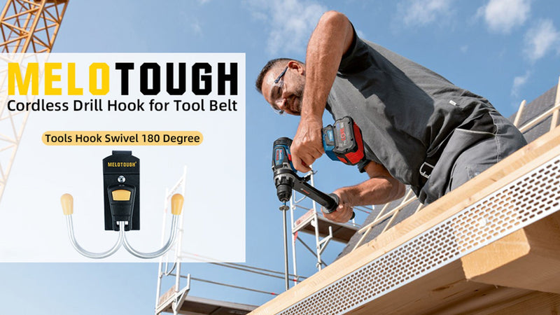 MELOTOUGH Tool Belt Hook Tool Holster Cordless Drill Holster with Metal Clip 5