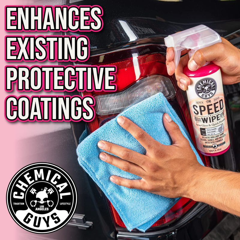 Chemical Guys WAC_202_16 Speed Wipe Quick Detailer, Safe for Cars, Trucks, SUVs, Motorcycles, RVs & More, 16 fl oz, Cherry Scent