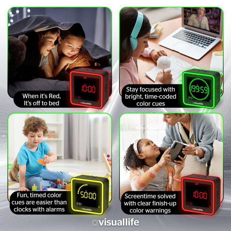 Visual Timer for Kids, Adults, ADHD, Autism & Dyslexia - New Timed Color Cues Anchor Focus, Track Progress & Guide Transitions - For Home, Teacher Classrooms, Homeschool, Business & Groups