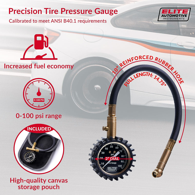 Tire Pressure Gauge - 100 PSI