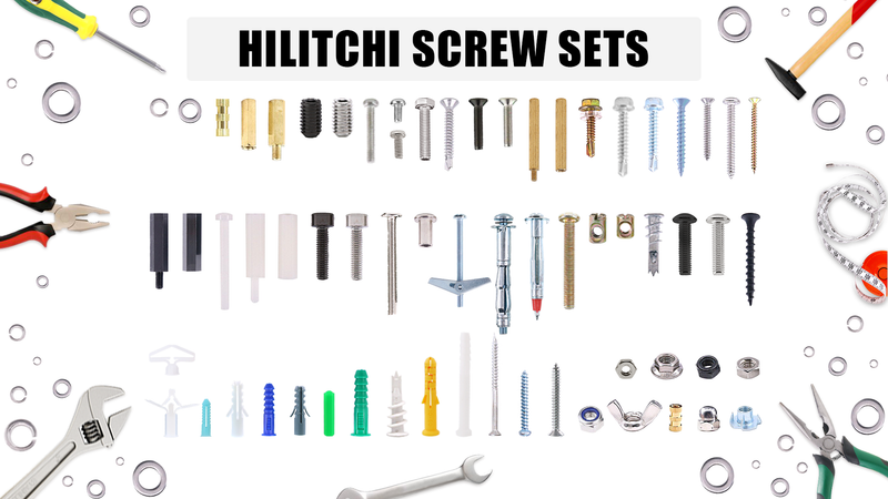 Hilitchi 420pcs M2 3 4 304 Stainless Steel Hex Socket Head Cap Screws Nuts Assortment Kit with Box (304 Stainless Steel)