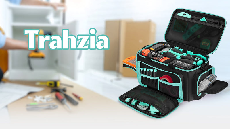 Tool Bag for Women, Tool Organizer with Anti-friction Bottom Turquoise