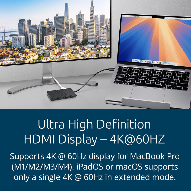 Kensington UH1510P USB C Hub 11-in-1 Triple Display with 2 HDMI 1 DP++, 85W Power Charging, Ethernet, SD/MicroSD Card Slots, 3xUSB-A, 2xUSB-C, USB C Dongle for Dell/HP/Lenovo/ThinkPad (K34040WW)