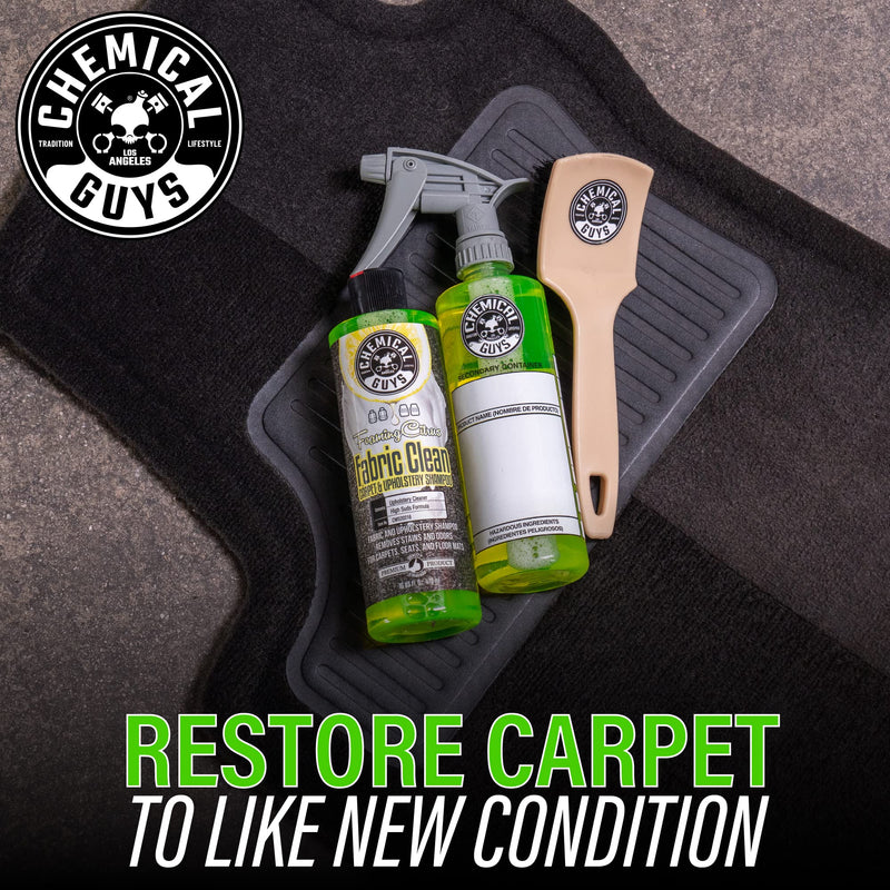 Chemical Guys CWS20316 Foaming Citrus Fabric Clean Carpet & Upholstery Cleaner (Car Carpets, Seats & Floor Mats), Safe for Cars, Home, Office, & More, 16 fl oz, Citrus Scent 16 Fl Oz (Pack of 1)
