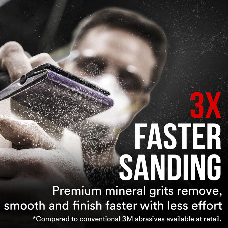 3M Advanced Sandpaper, 20-Pack, 150 Grit, 3M Pro Grade Precision, Features No-Slip Grip Backing, 9-in x 11-in, for Sanding Wood, Drywall, Metal, Can be Used on Wet/Dry Surfaces. ‎26150CP-P-G, 2-Pack 2-Pack (40 Sheets)