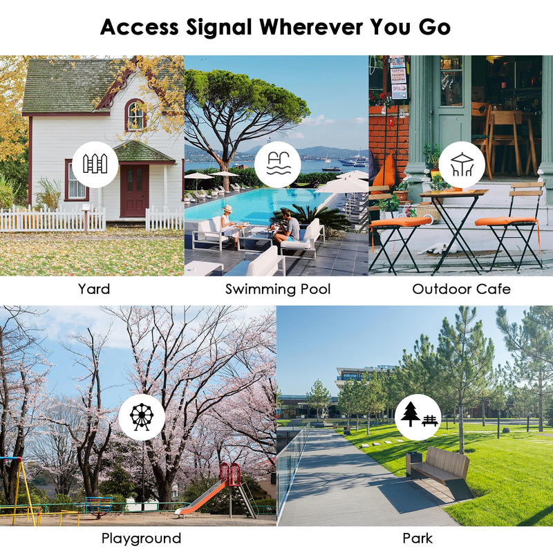 WAVLINK AC600 Outdoor WiFi Extender, Dual Band Long Range WiFi Extender with PoE, IP67 Weatherproof, 2x7dBi Detachable Antennas, Outdoor WiFi Access Point for Farm, Yard, Factory, Campsite, Gazebo