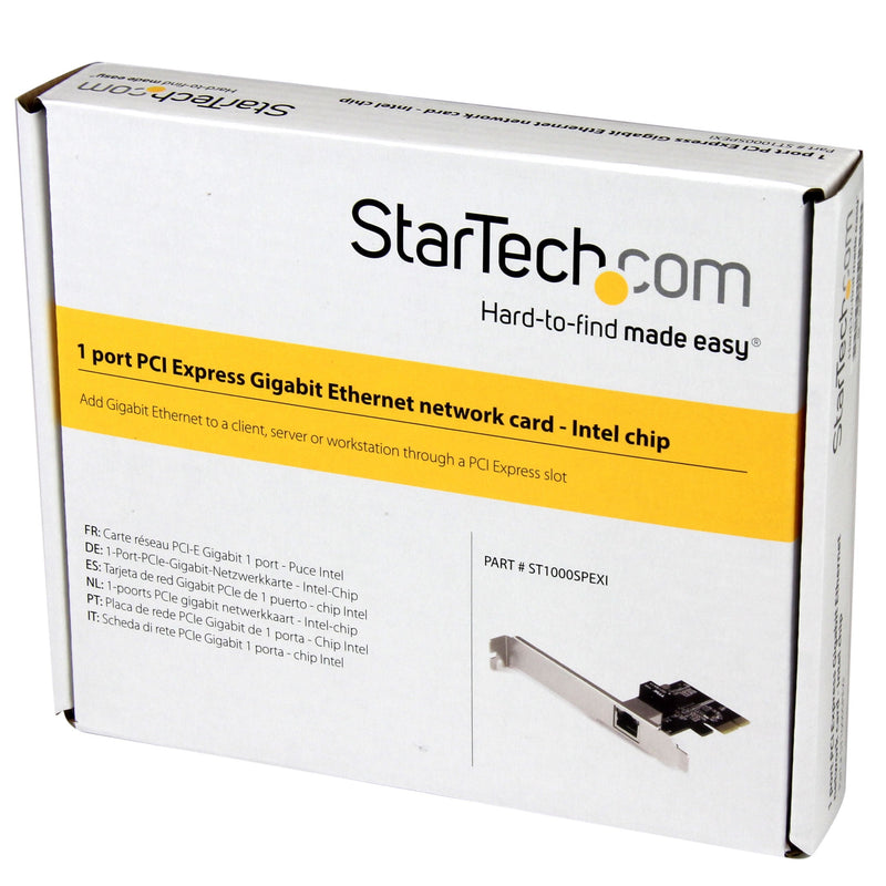StarTech.com 1-Port Gigabit Ethernet Network Card - PCI Express, Intel I210 NIC - Single Port PCIe Network Adapter Card with Intel Chipset (ST1000SPEXI) 1 Port