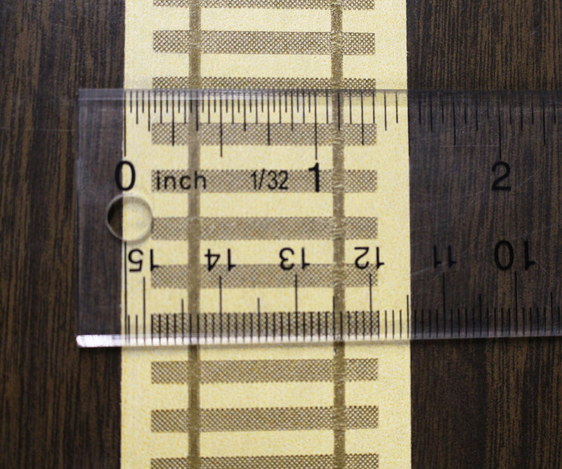 ChromaLabel 1-1/2 inch Railroad Track Tape, Tan with Brown Rail Imprint, 400 inch Roll