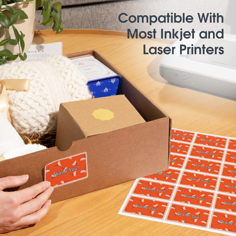 1.5" X 1" Matte White Printable Address Labels (500 Sheets, 25000 Labels) Mailing Labels and Barcode Stickers for Laser & Inkjet Printers - Spartan Industrial Template R004