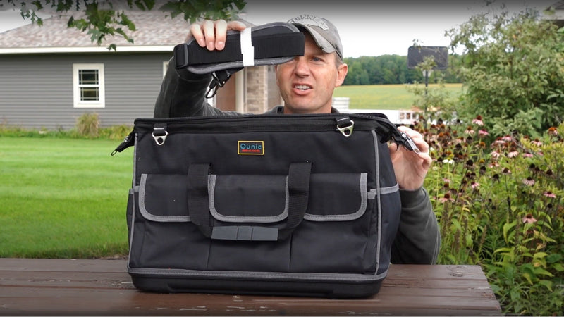 18 Inch Heavy Duty Tool Bag, 16-Pocket Tool Box Organizer, Black 18 Inch