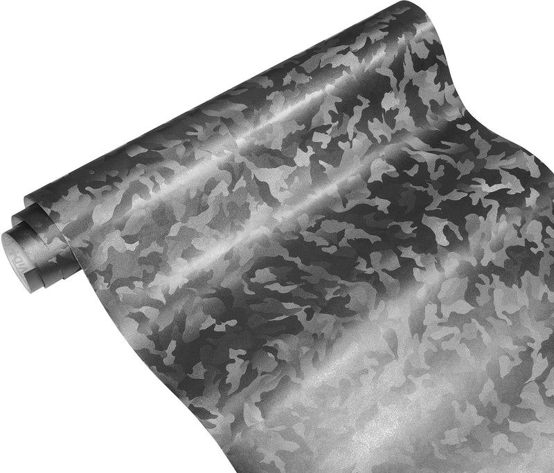 VViViD+ Stealth Medium Pattern Camouflage Vinyl Wrap Roll (1ft x 5ft, Ghost Metal) 1ft x 5ft