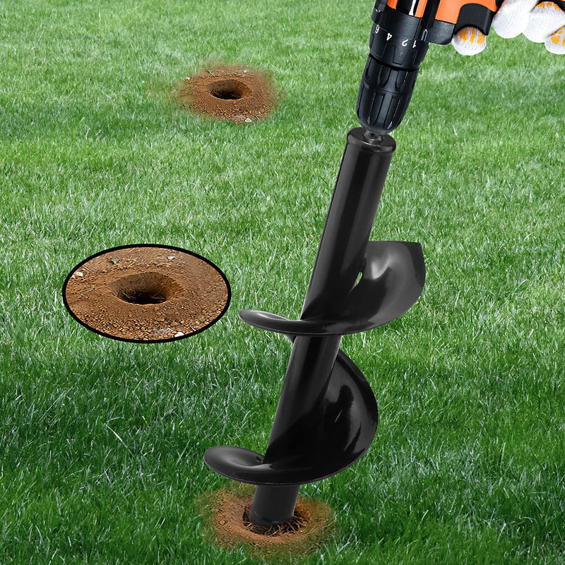 3Pcs Garden Drill Auger Planter, 1.6x9 +2x16.5 +3.2x11.8 in>Ruooson Spiral for Planting Flower Bulb Auger, Rapid Planter Digger for 3/8" Hex Drive (1.6x9 in+2x16.5 in+3.2x11.8 in)