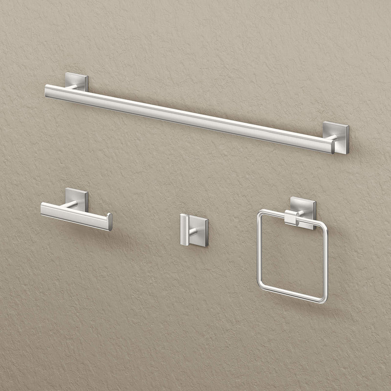 Gatco 4075 Elevate Single Robe Hook, Wall Mounted Hook for Bathroom Towels & Robes, Satin Nickel