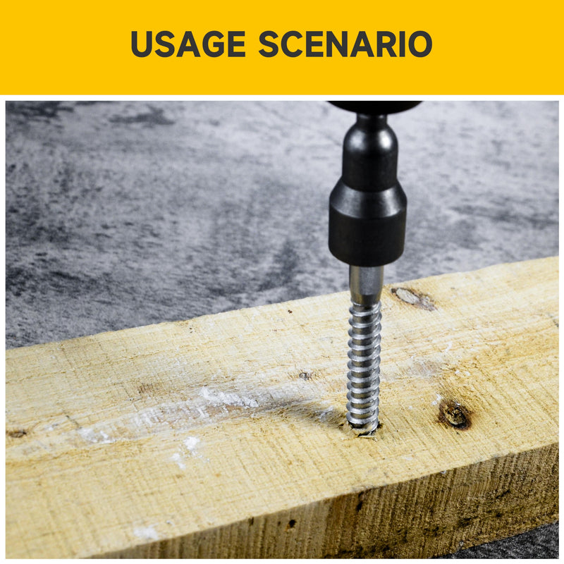 (4Sets) 1/2" x 6" Hex Head Lag Bolts, Heavy Duty Lag Screws with Washers, 304 Stainless Steel Bolts 18-8, Lag Screws Wood Screws, Partial Thread Bright Finish, 1/2 Bolt by Mywish 1/2 x 6" (4 set)