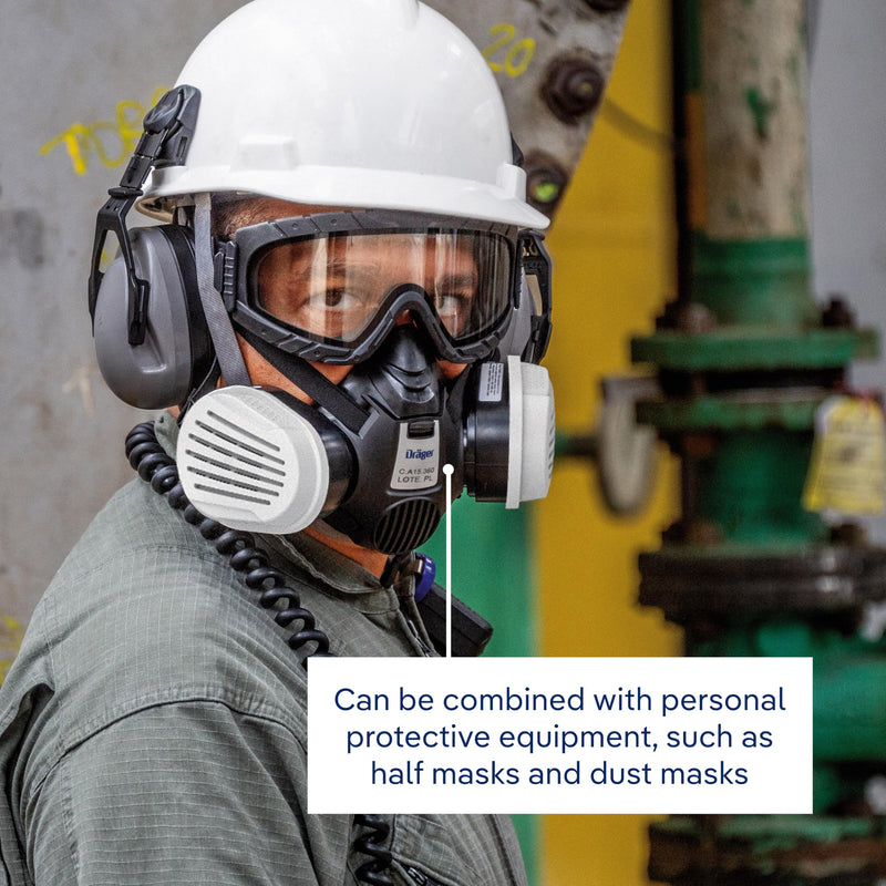 Dräger Safety Glasses X-pect 4800 | Anti-Fog & Anti-Scratch Safety Goggles with Double Screen Black