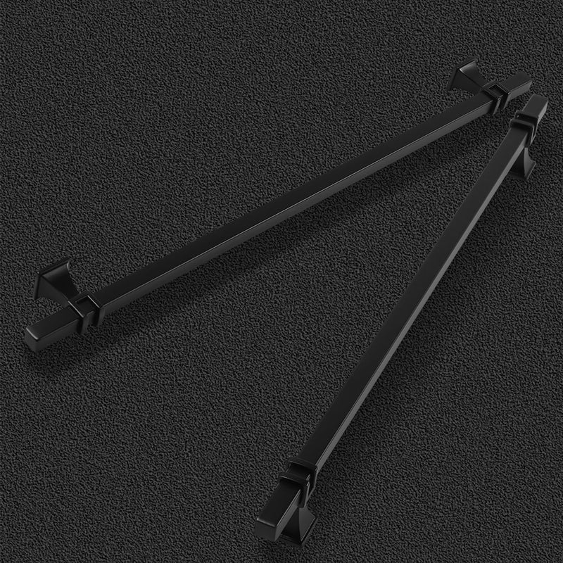 Cabinet Pulls Matte Black Cabinet Handles, 5 Pack 13-4/5 Inch Kitchen Door Cupboard Wardrobe Drawer Handles, Cabinet Hardware Bar Drawer Pulls, 352mm Hole Centers 13-4/5 inch Hole Centers Pull