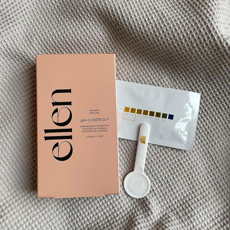 ellen® pH Control - CE Marked Vaginal pH Test for Infection Detection - pH Test Strips Sheath Self Test with Applicator - Easy & Painless - Pack of 5