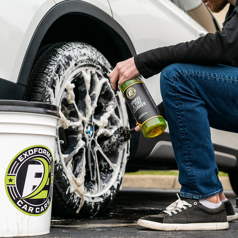 ExoForma Wheel & Tire Cleaner - Removes Built-Up Brake Dust, Dirt & Grime - Improves Dressing Performance - 2-in-1 Formula - Chosen by Pros (16 FL Oz) 16 Fl Oz (Pack of 1)