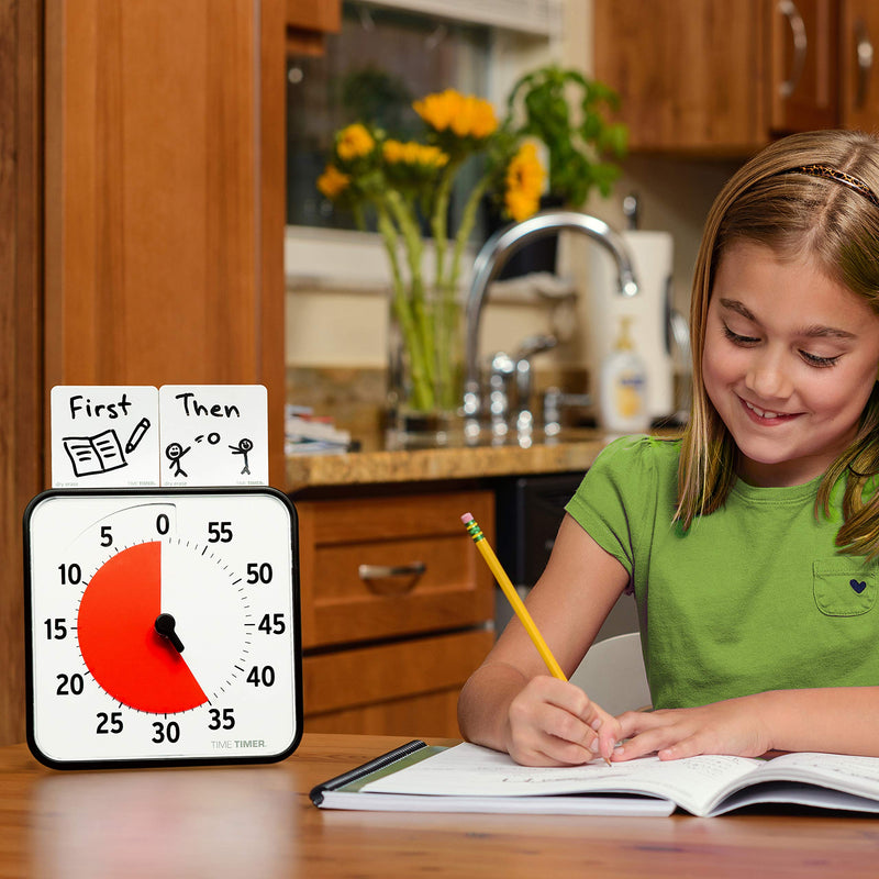 TIME TIMER 8 inch Visual Timer - 60 Minute Desk Countdown Clock with Dry Erase Activity Card, Also Magnetic - for Kids Classroom, Homeschooling Study Tool, Task Reminder, Home and Kitchen Timer Educator Edition